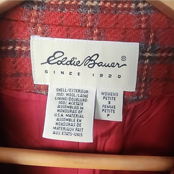 Eddie Bauer plaid wool petite blazer sport jacket new without tags - Picture 12 of 12